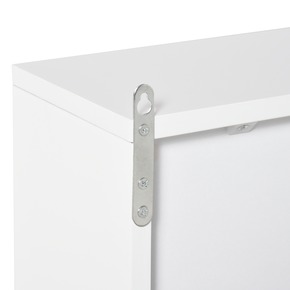 Wall Mounted Mirror Cabinet with Storage Shelf Bathroom Cupboard White
