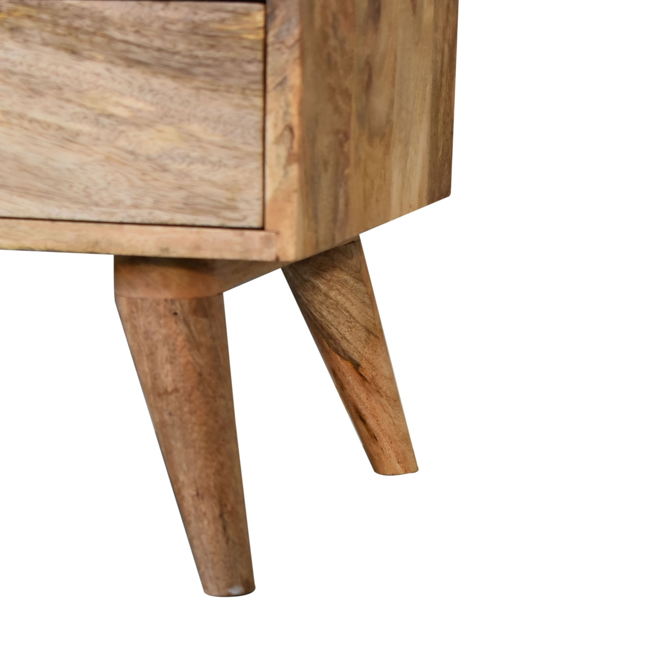 Artisan Furniture Solid Wood Classic Oak-ish Bedside, Beige, 2Drawers