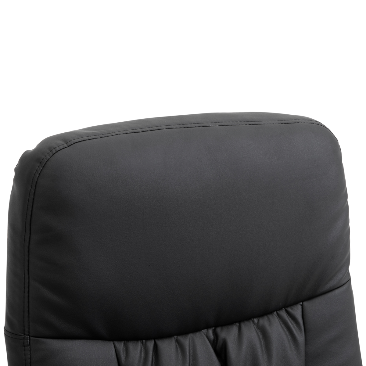 2 Pcs Reclining Armchair Ottoman 360 Swivel Home Furniture PU Leather Black