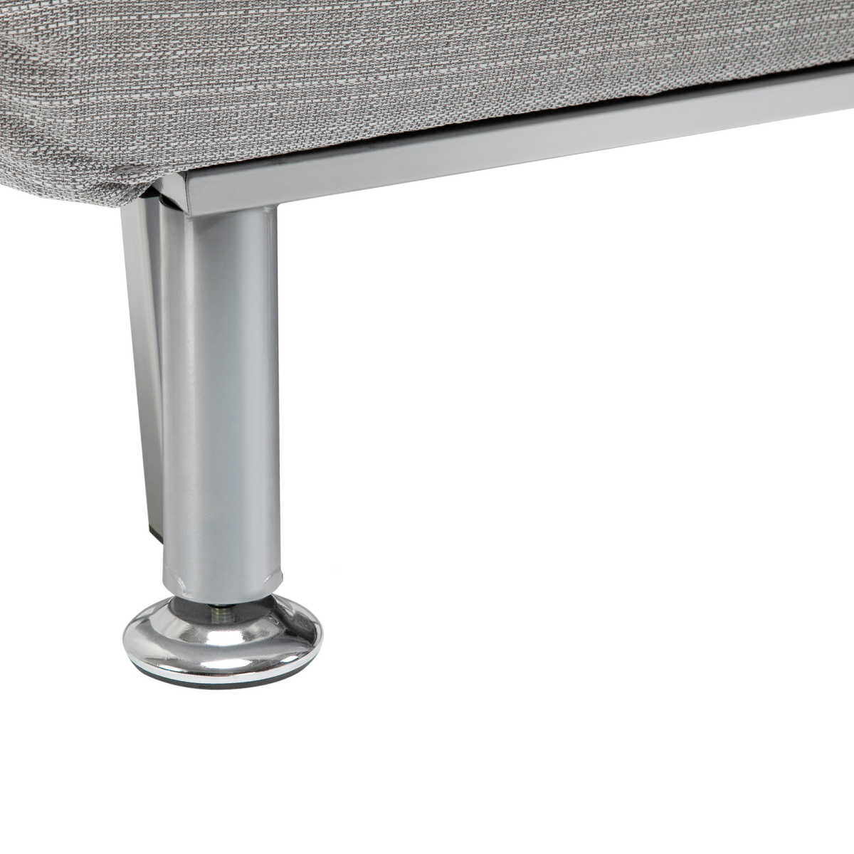 Single Sofa Bed Folding Chair Bed w/ Steel Frame Padding Pillow Grey, Silver