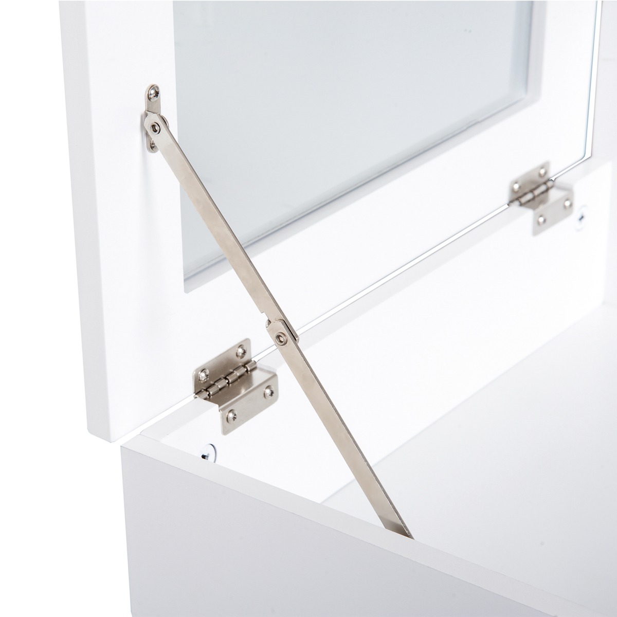 Dressing Table Desk Flip-up Mirror 2 Drawers Bedroom Makeup White HOMCOM