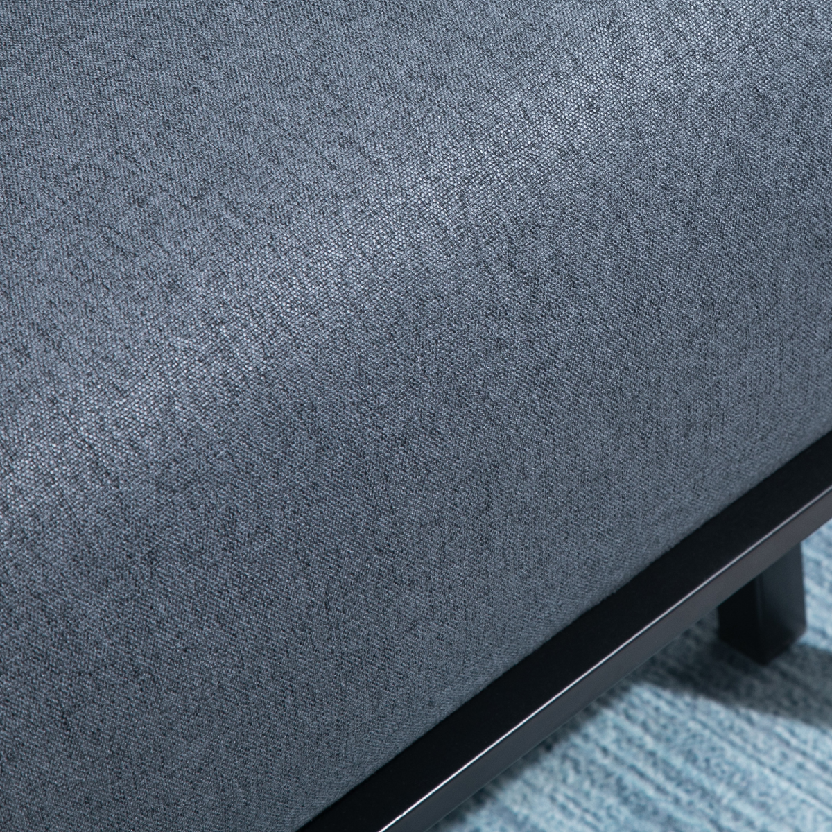Faux Suede 5-Position Futon Single Sofa Bed Black