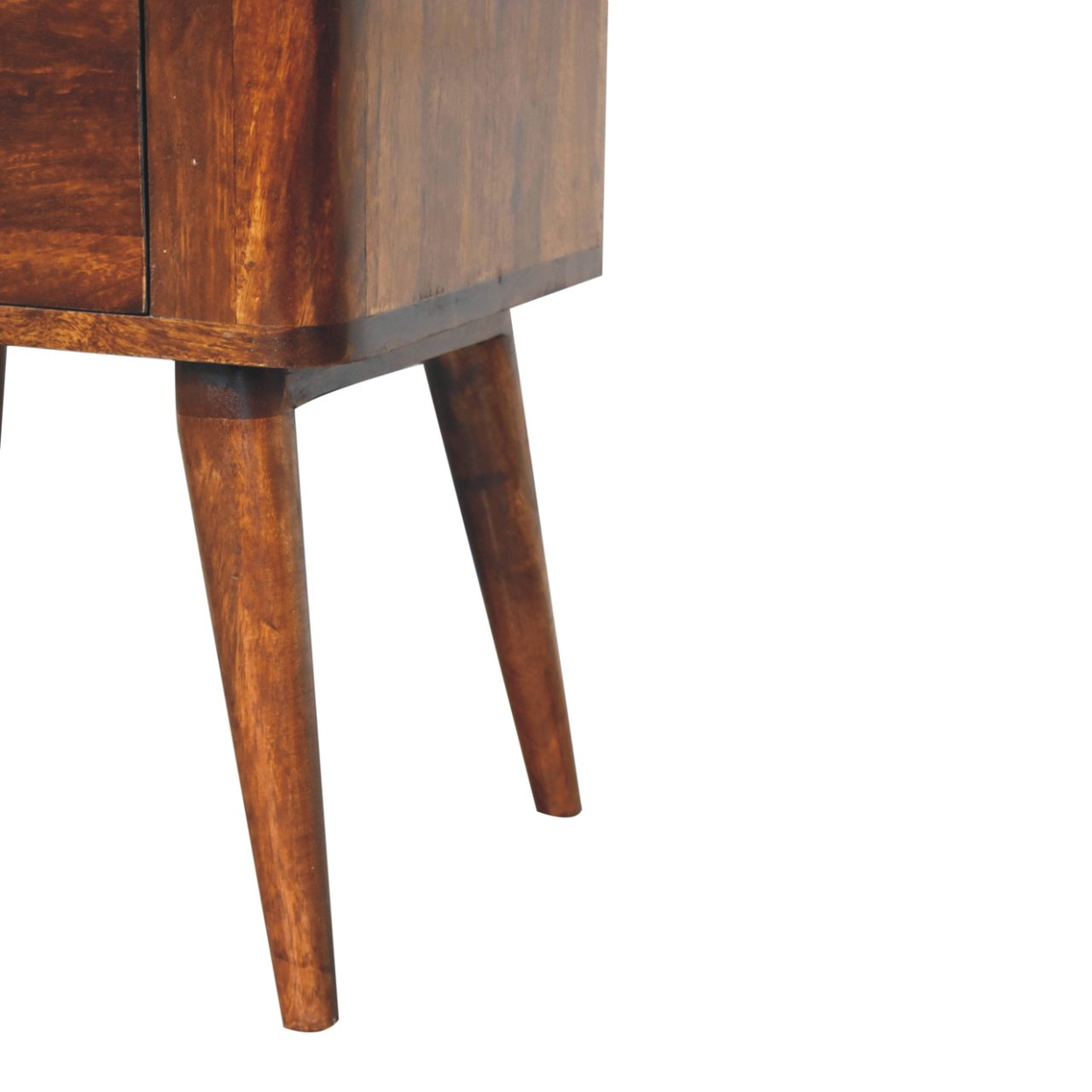 Artisan Furniture Solid Wood Bera Bedside,  2 Drawers,  Brown