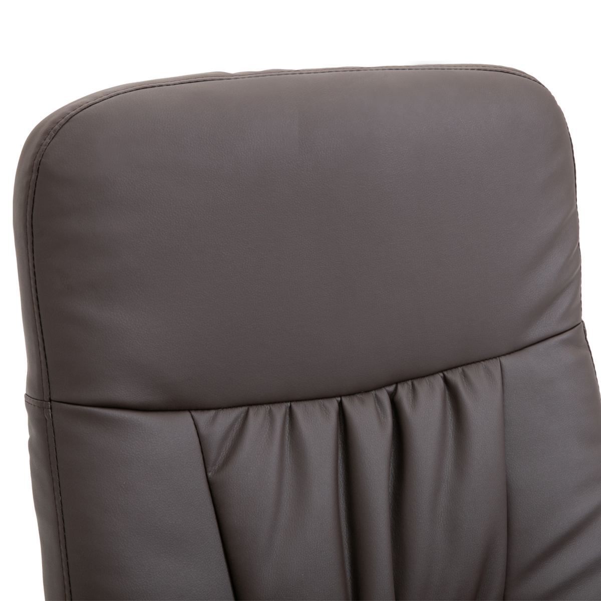 2 Pcs Reclining Armchair Ottoman 360 Swivel Home Furniture PU Leather Brown