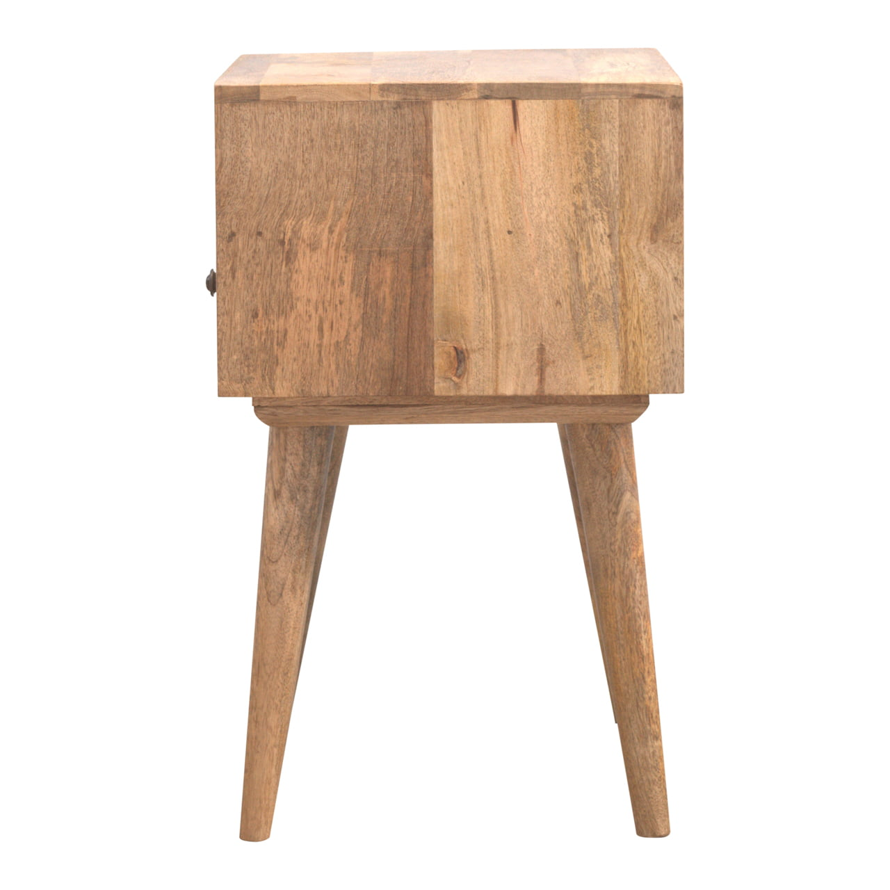 Artisan Furniture Solid Wood Modern Bedside with Open Slot, Beige, 1Drawer