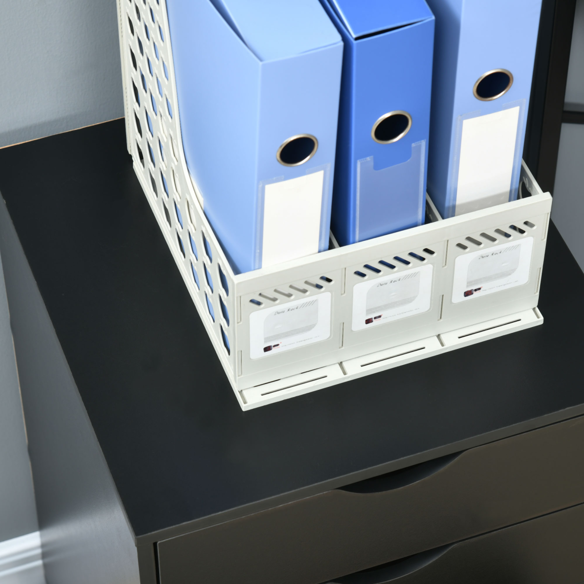 HOMCOM Mobile Vertical Filing Cabinet with 5 Drawers for Home Office, Black