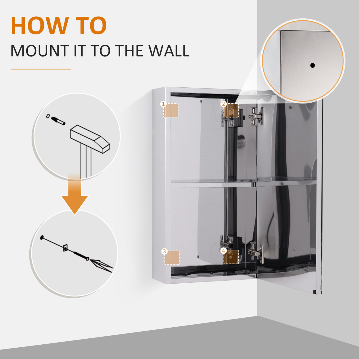 Wall-mounted mirror cabinet: contemporary design