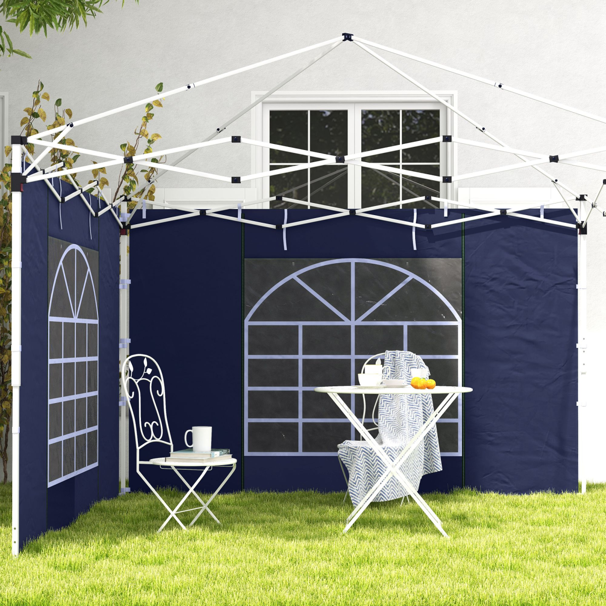 Outsunny 3x3(m) or 3x6m Pop Up Gazebo Side Panels Replacement, 2 Pack, Blue
