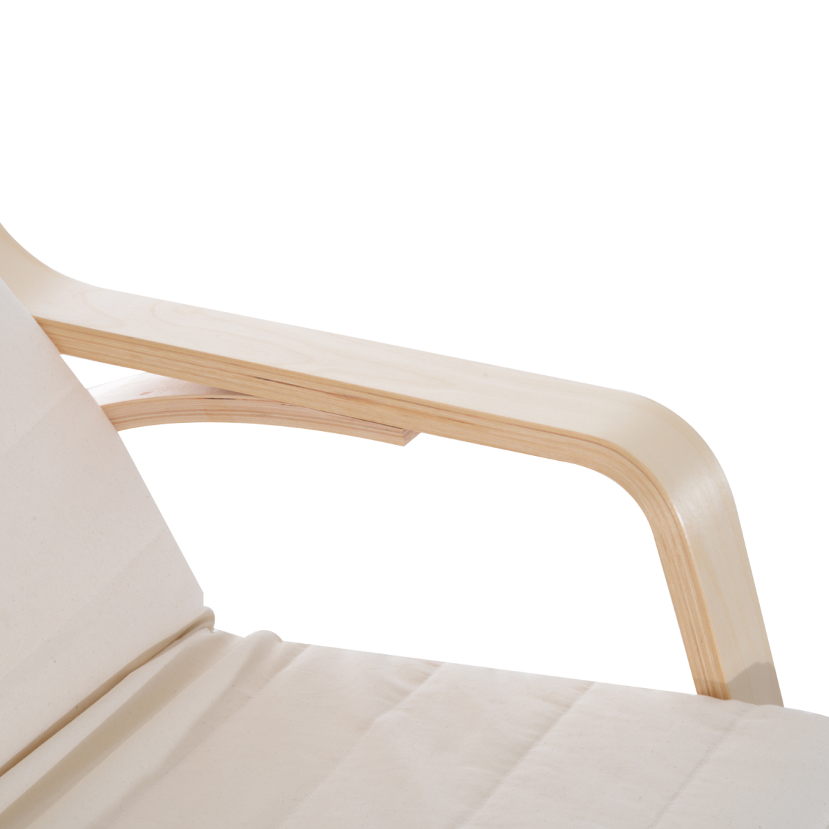Rocking Chair Recliner Armchair with Adjustable Footrest, Cream White