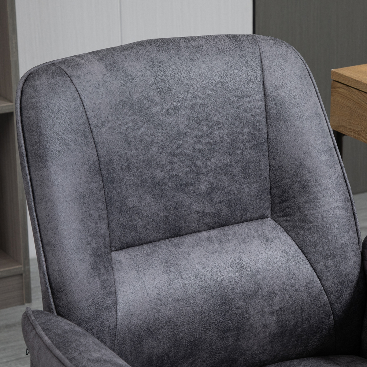 Swivel Computer Office Chair Mid Back Desk Chair for Home, Deep Grey