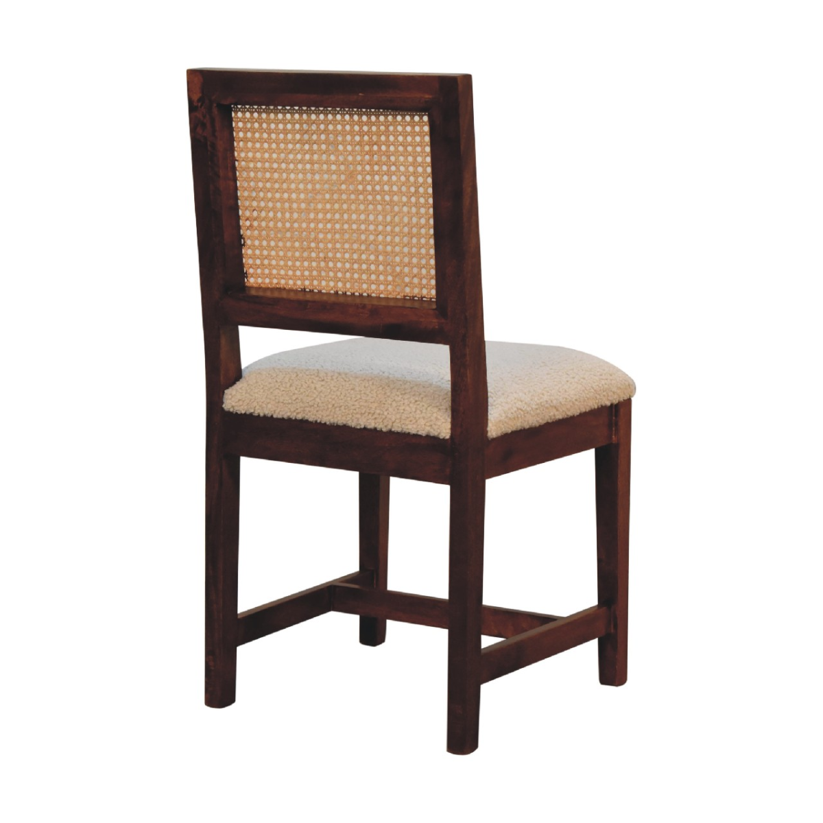 Artisan Furniture Cream Rattan Chair, Upholstered, Brown & Cream