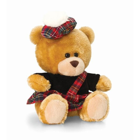 (B) 14cm Pipp Scottish Piper Bear Soft Plush