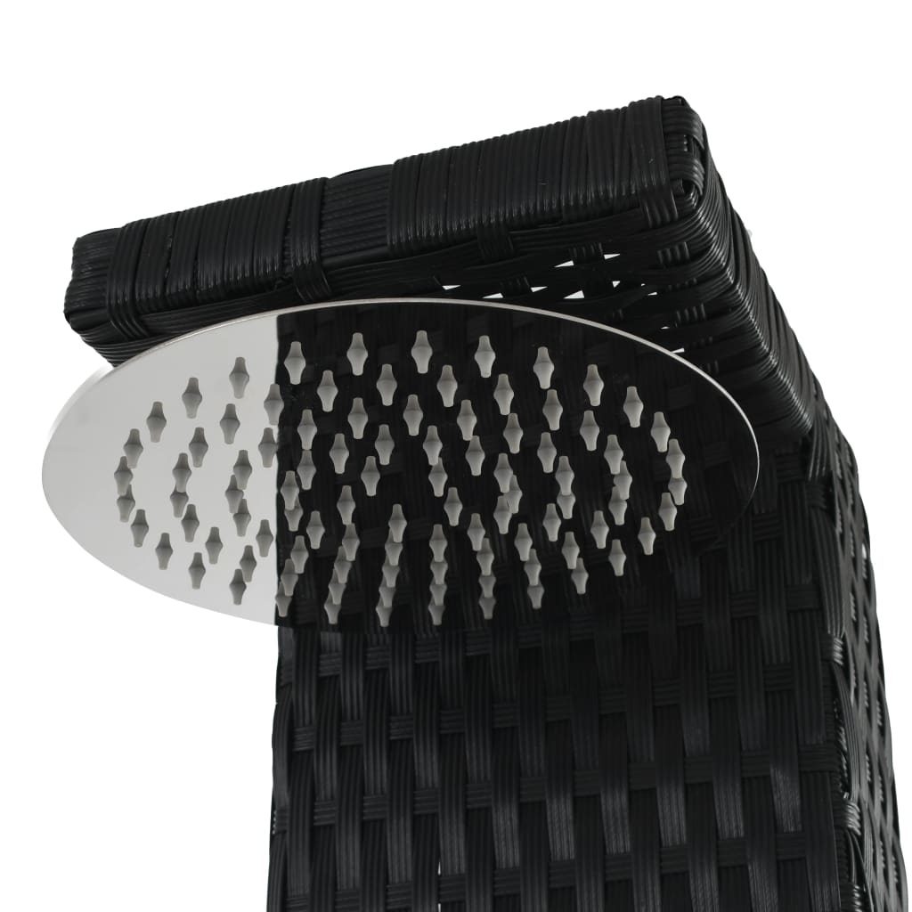 vidaXL Garden Shower Poly Rattan WPC