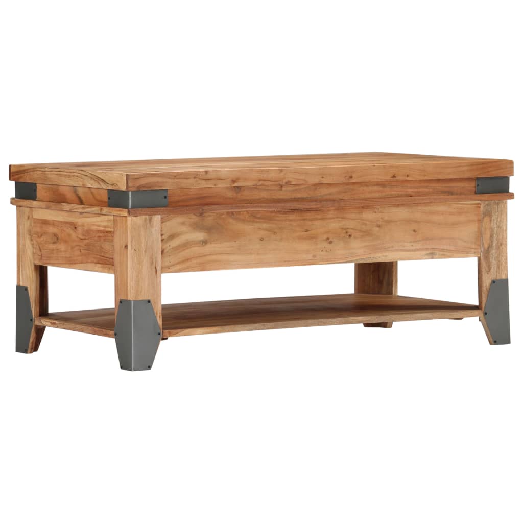vidaXL Coffee Table 110x52x45 cm Solid Acacia Wood