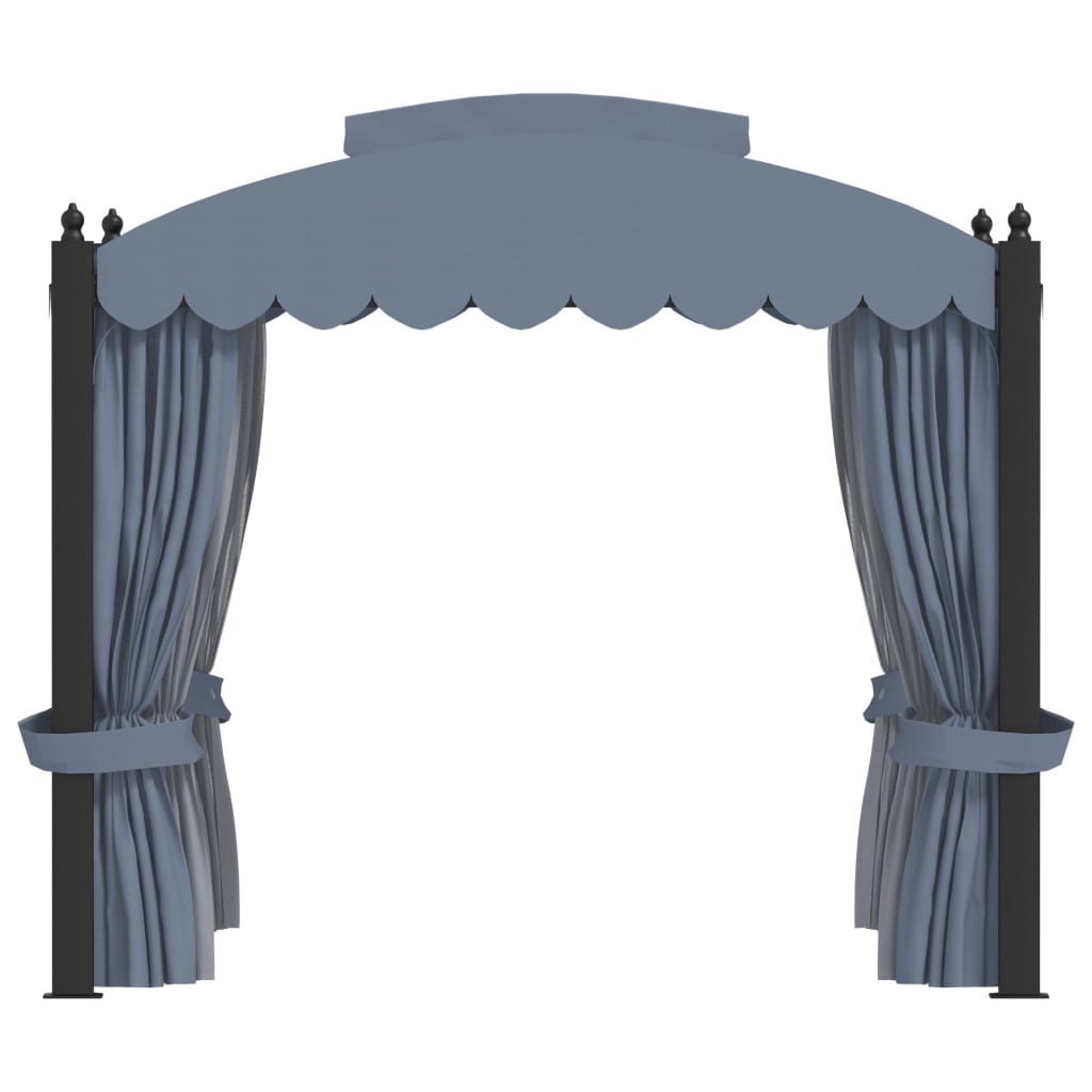 vidaXL Gazebo with Curtains 3x4 m Anthracite Steel