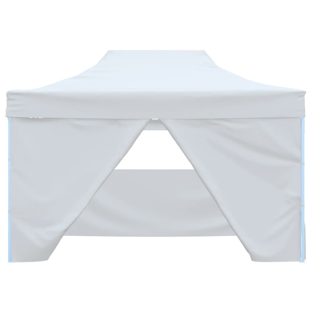 vidaXL Foldable Party Tent with 4 Sidewalls 3x4.5 m White