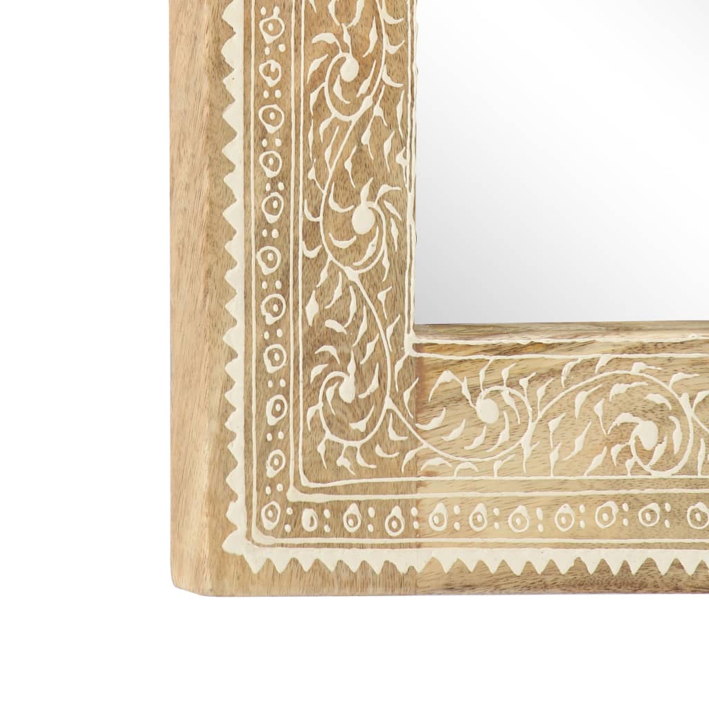 vidaXL Hand Painted Mirror 40x55 cm Solid Mango Wood