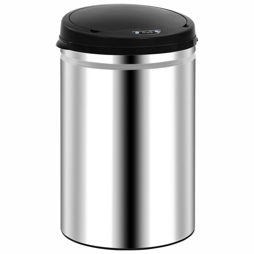 vidaXL Automatic Sensor Dustbin 30 L Stainless Steel