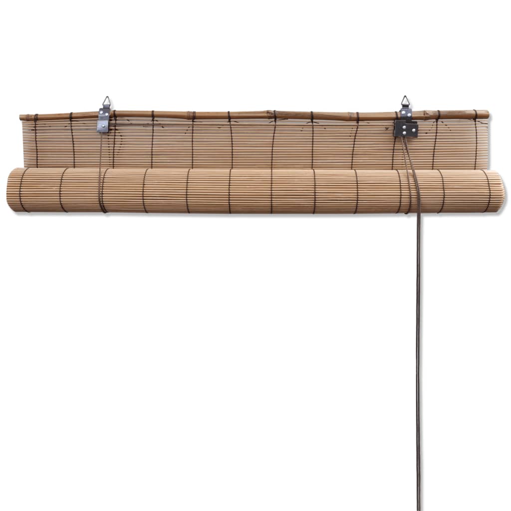 vidaXL Bamboo Roller Blinds 2 pcs 80 x 160 cm Brown