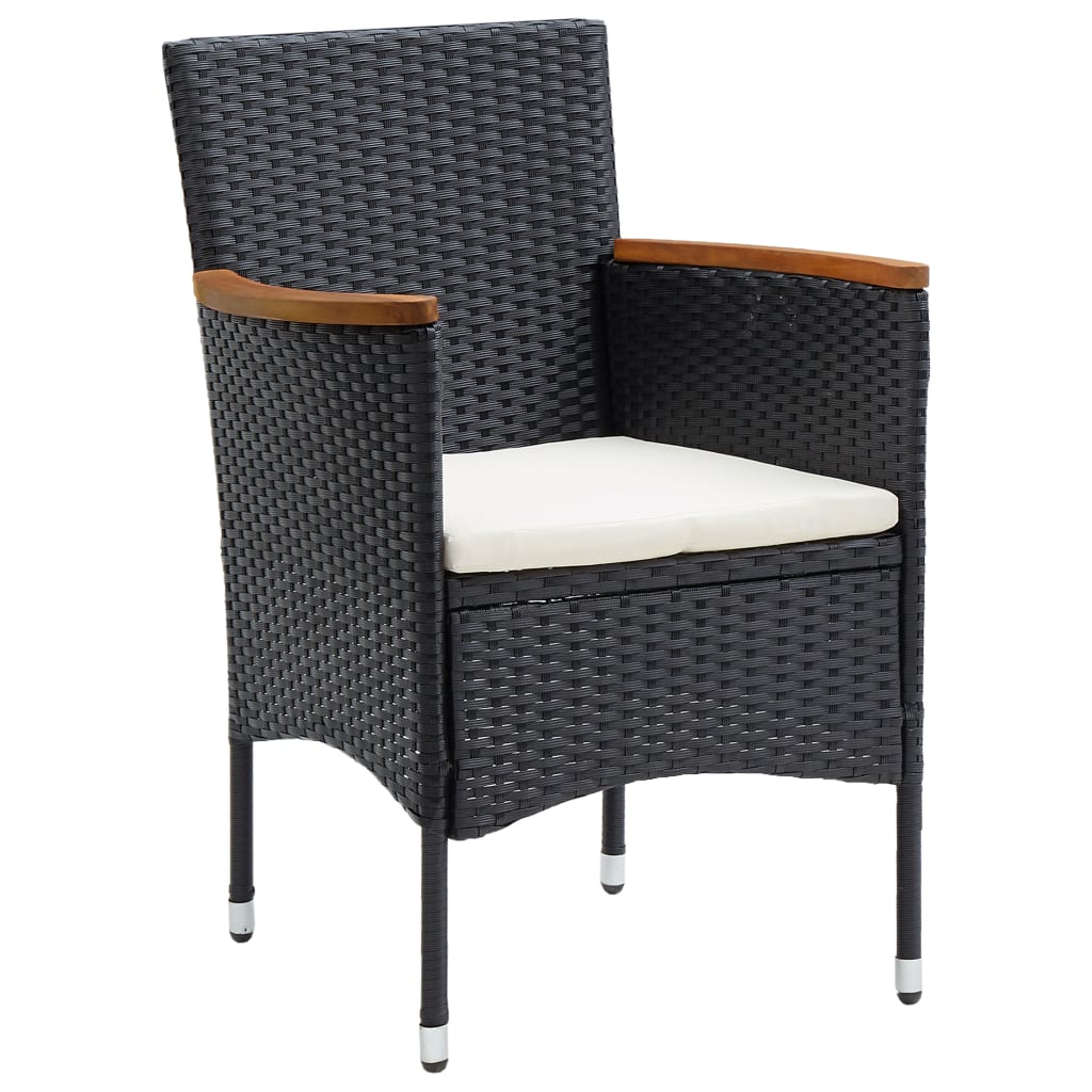 vidaXL Garden Dining Chair | Set of 4 | Black