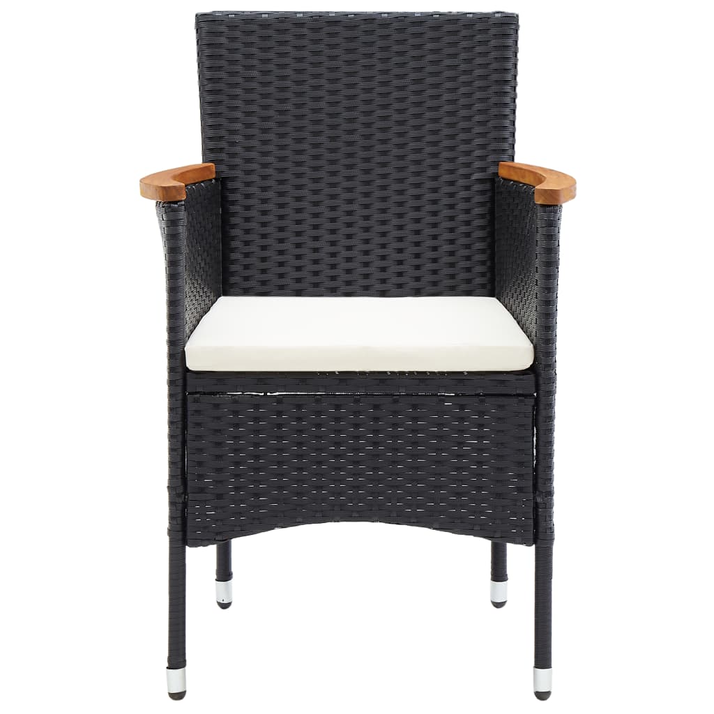 vidaXL Garden Dining Chair | Set of 4 | Black
