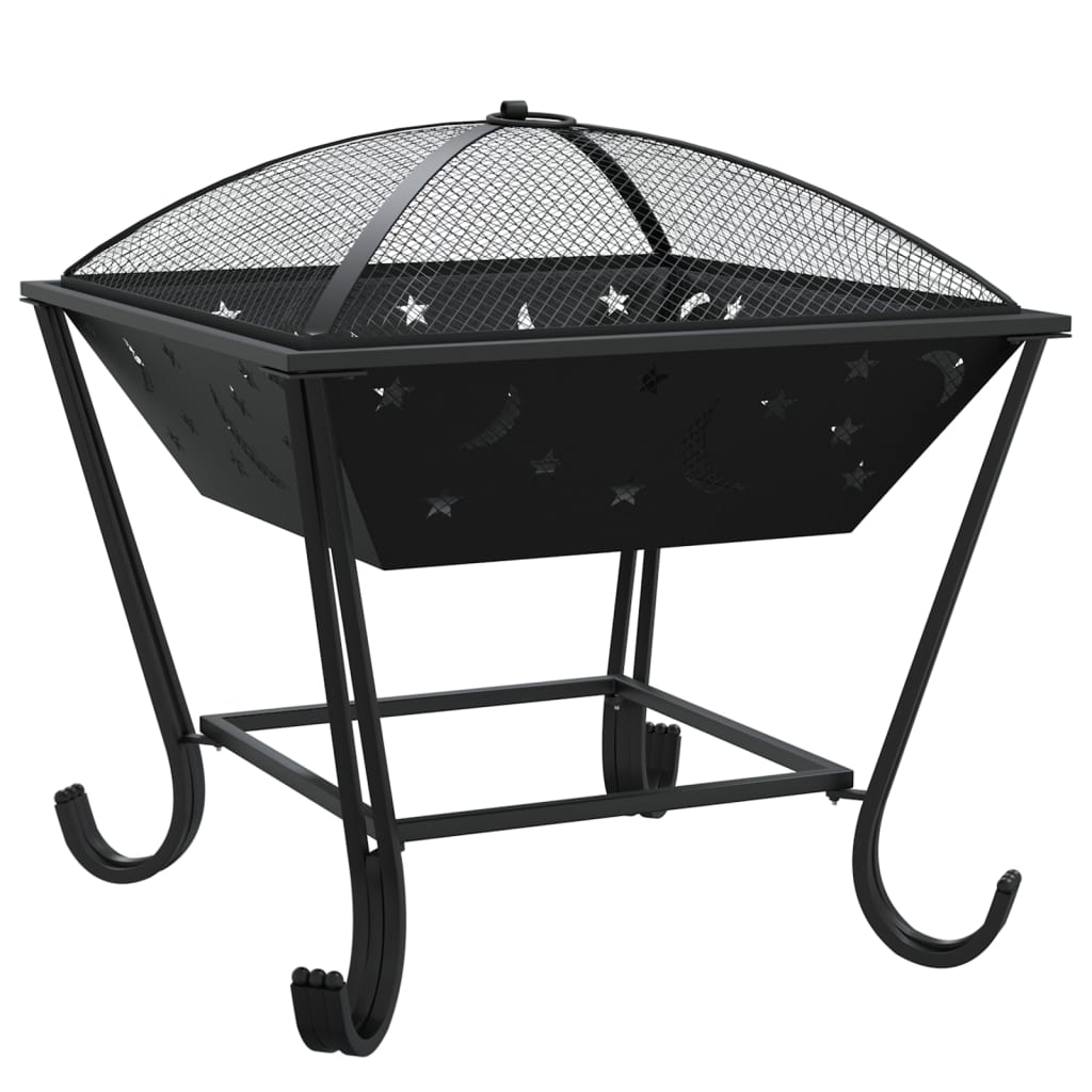 vidaXL Fire Pit with Poker 50 cm XXL Steel