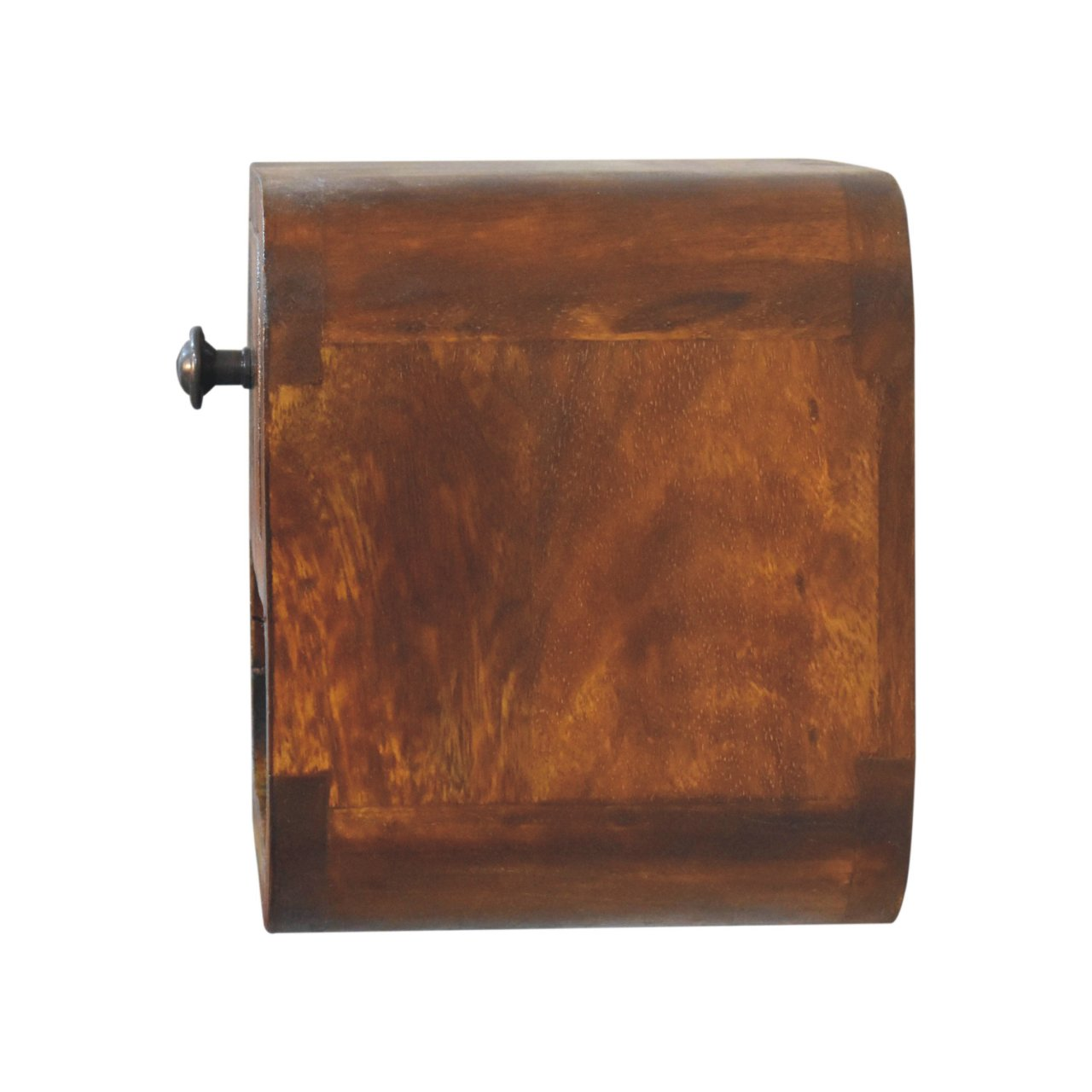 Artisan Furniture Solid Wood Extra Mini Curved Chestnut Bedside with Open Slot, Brown, 1 Drawer