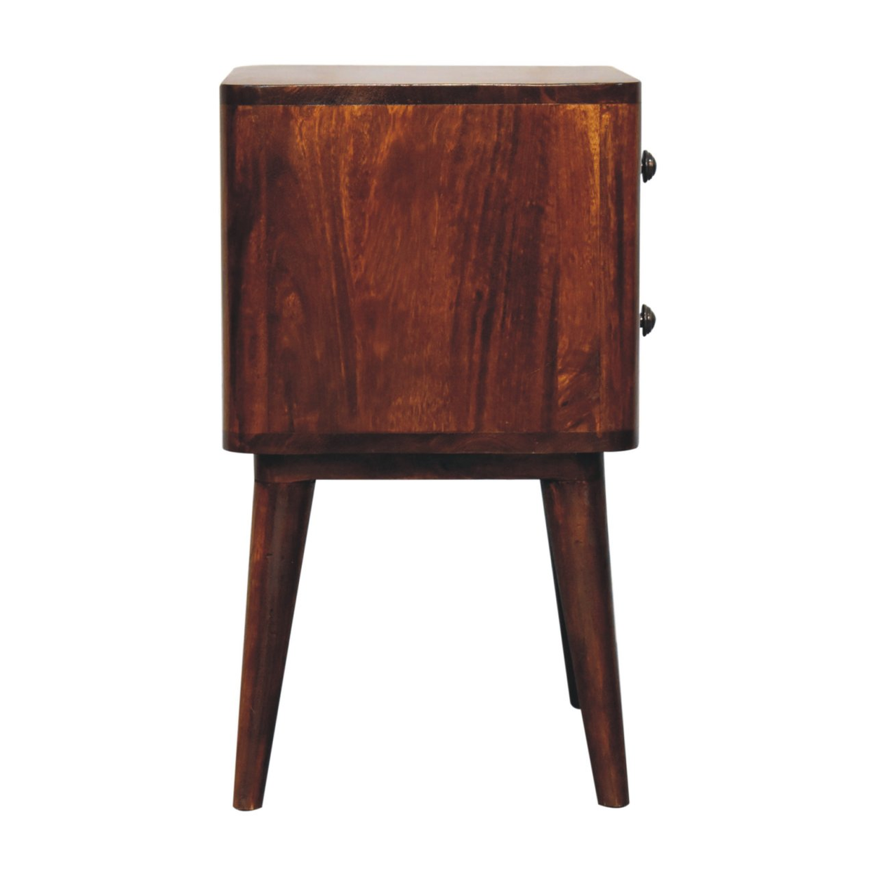 Artisan Furniture Solid Wood Bera Bedside,  2 Drawers,  Brown