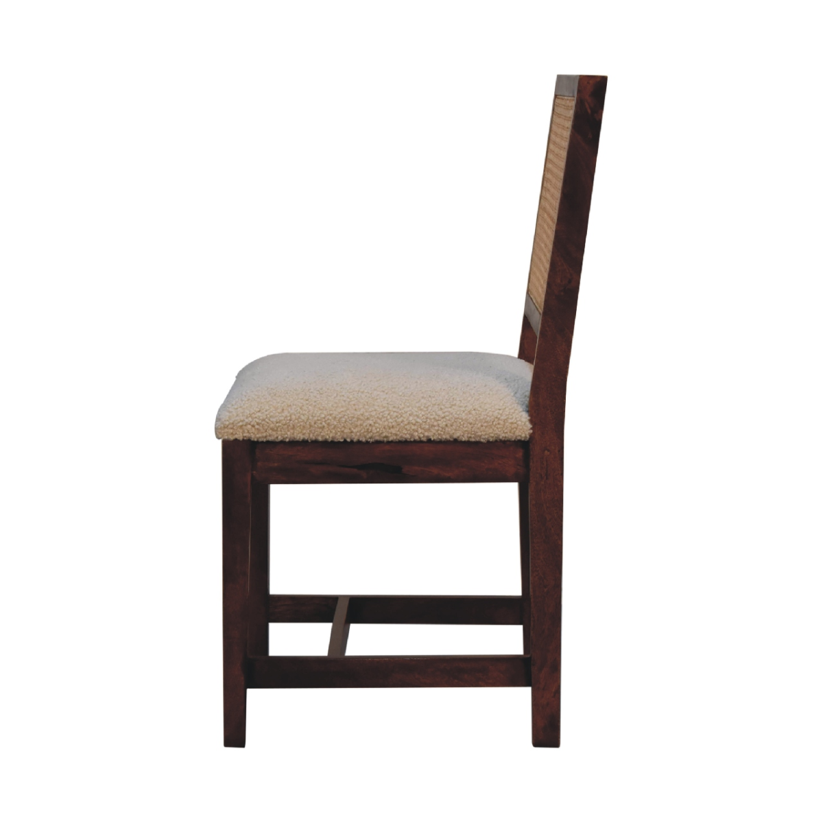Artisan Furniture Cream Rattan Chair, Upholstered, Brown & Cream