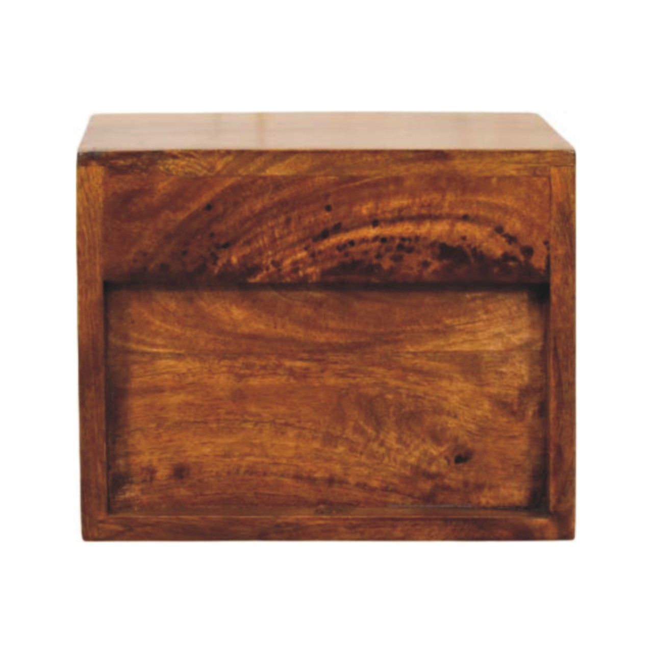 Artisan Furniture Solid Wood Solis 1-Drawer Chestnut Wall Mounted Nightstand, 1 Shelf, Brown