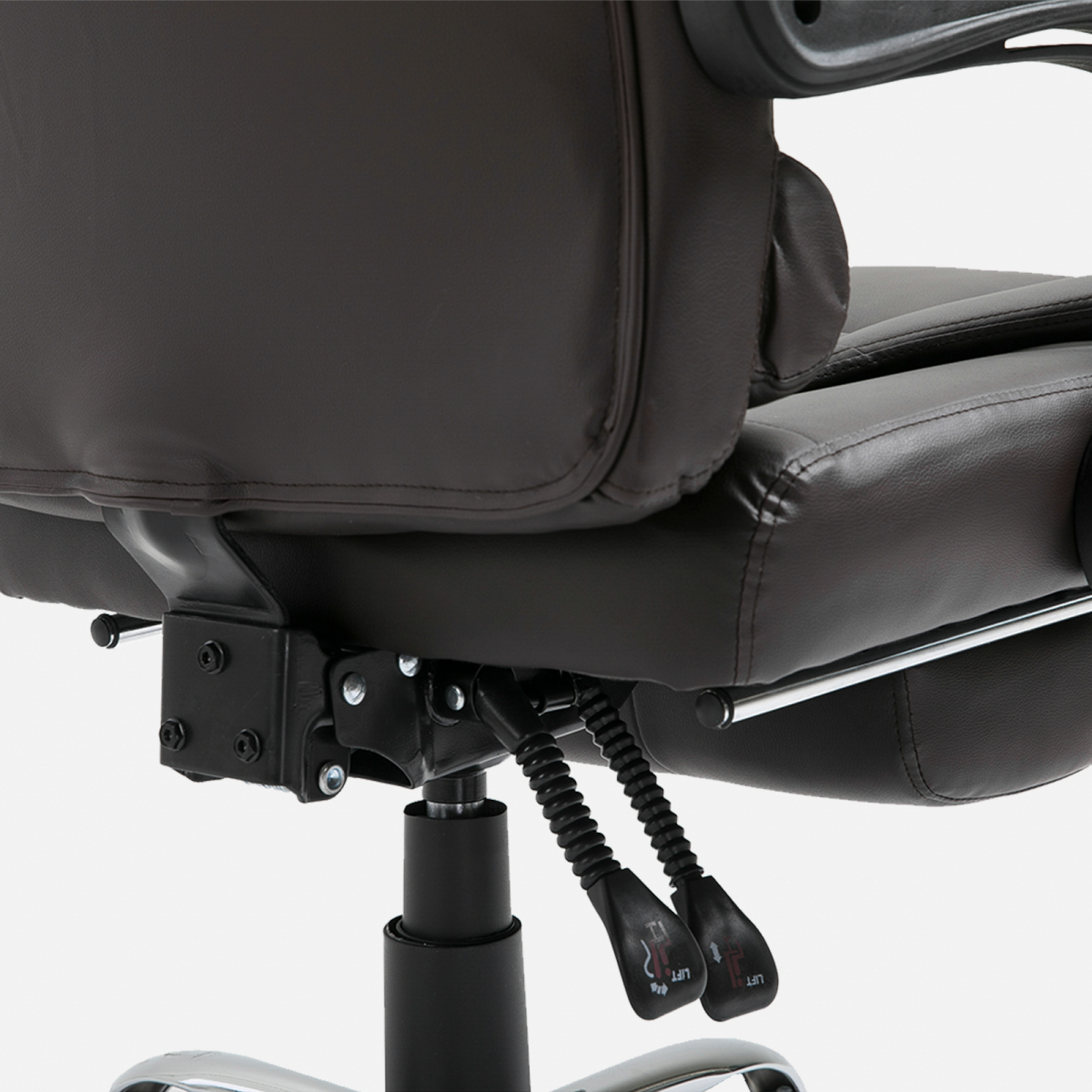 High Back Executive Office Chair Reclining Computer Chair w/ Swivel Wheel Brown