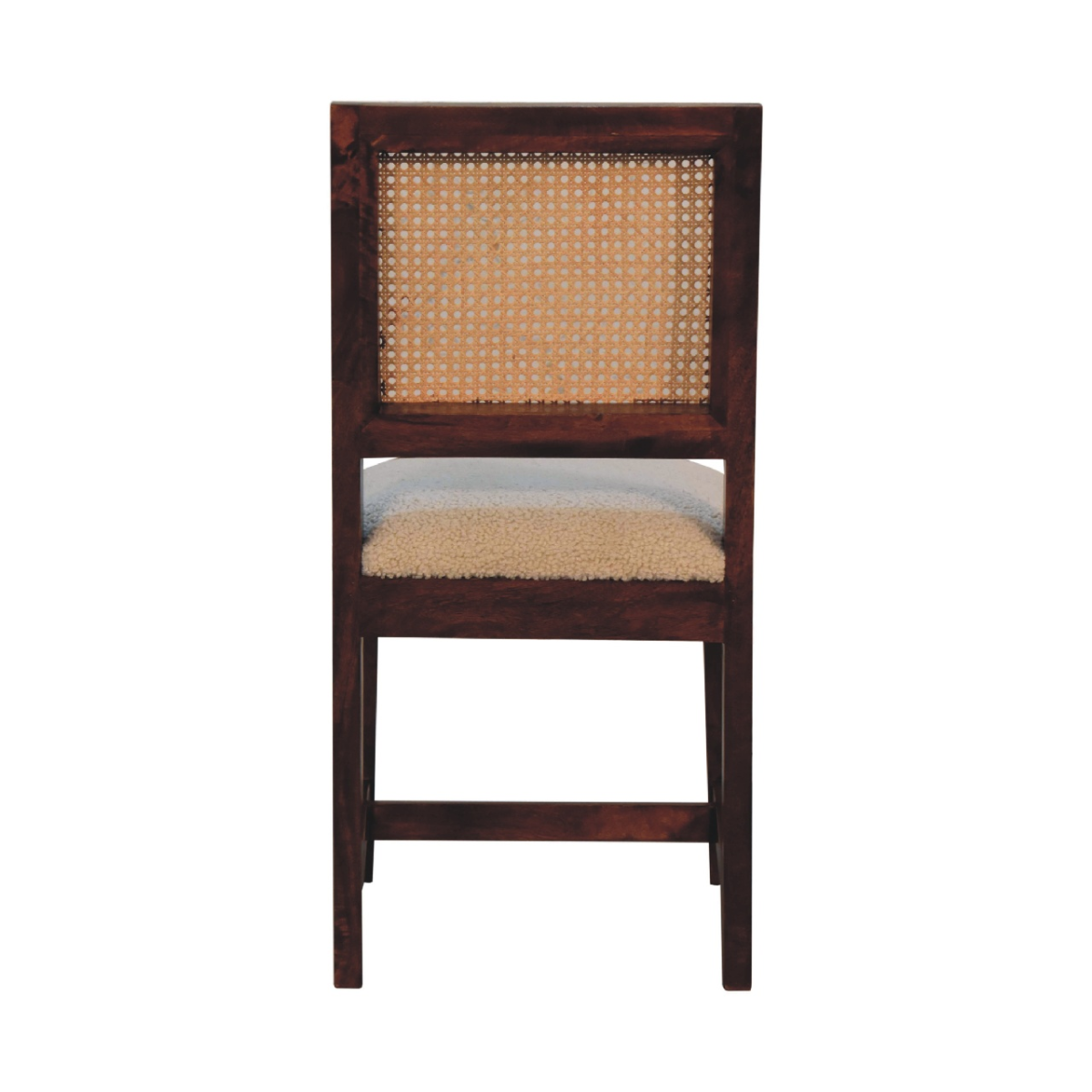 Artisan Furniture Cream Rattan Chair, Upholstered, Brown & Cream
