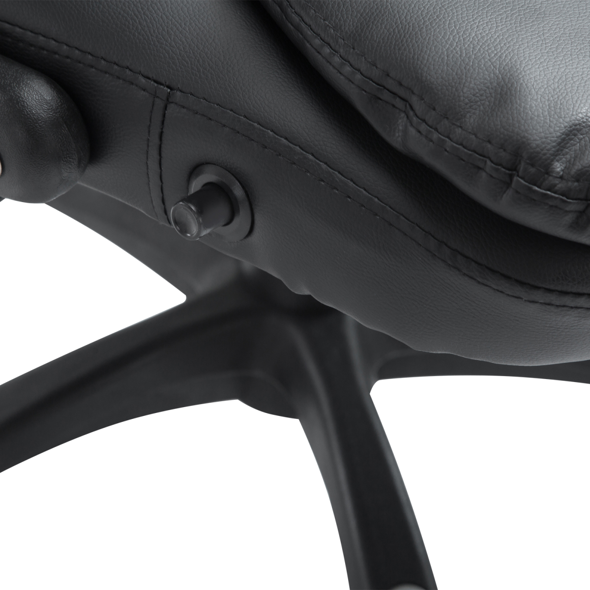 Executive Office Chair with Massage and Heat PU Leather Reclining Chair, Black