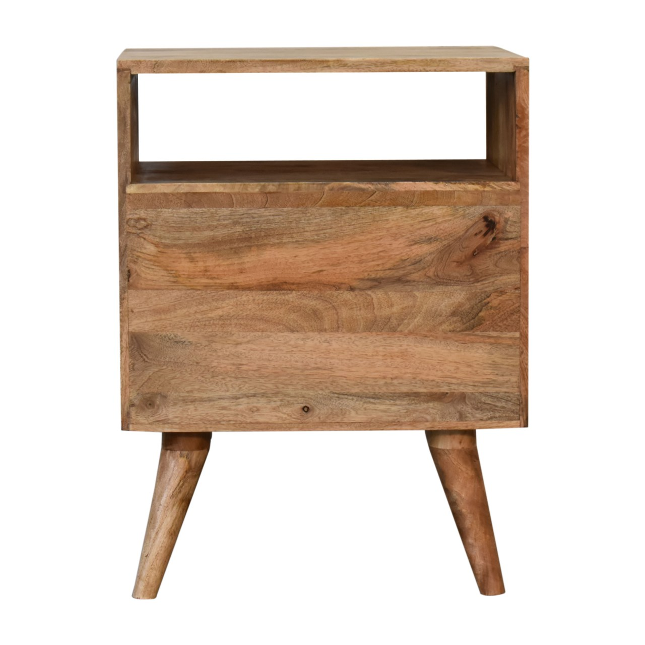 Artisan Furniture Solid Wood Classic Oak-ish Bedside, Beige, 2Drawers