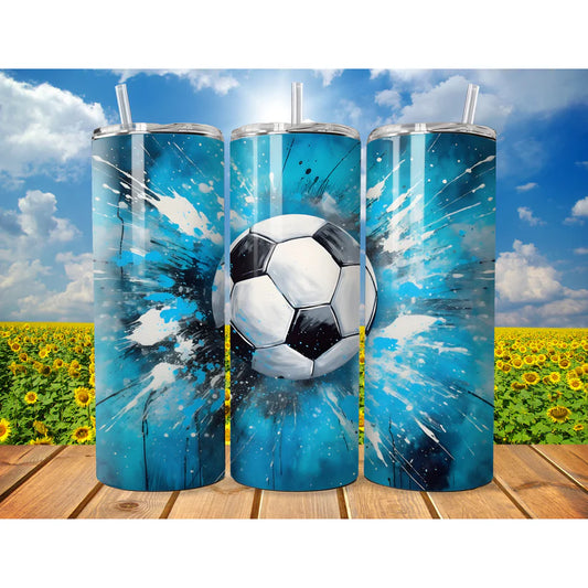 Blue Football tumbler