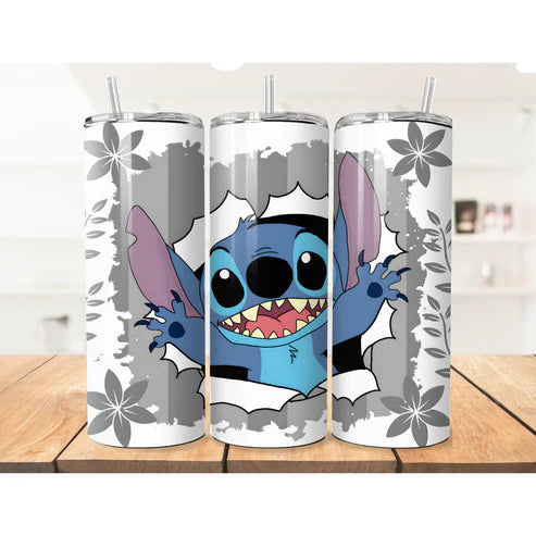 (A) Break out stitch tumbler