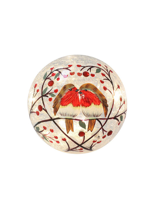 Crackle LED Ball - Robins