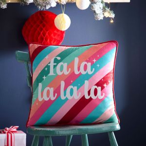Festive Fancy Cushion Cover - Fa La La La La