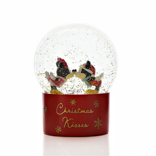 Disney Mickey & Minnie Snowglobe "Christmas Kisses"