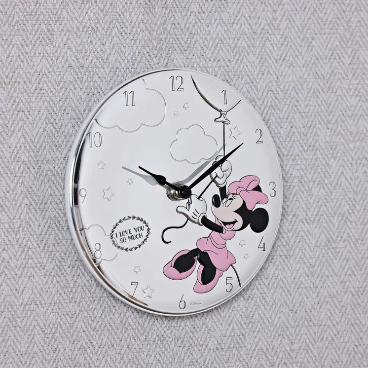 Disney Minnie Real Silver 999 Plated Wall Clock