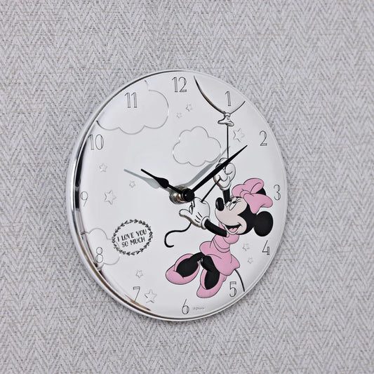 Disney Minnie Real Silver 999 Plated Wall Clock