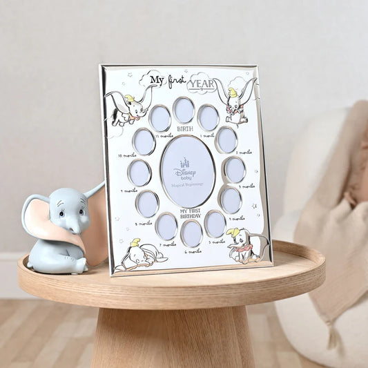 Disney Silver Dumbo Multi Aperture Photo Frame - Made In Italy