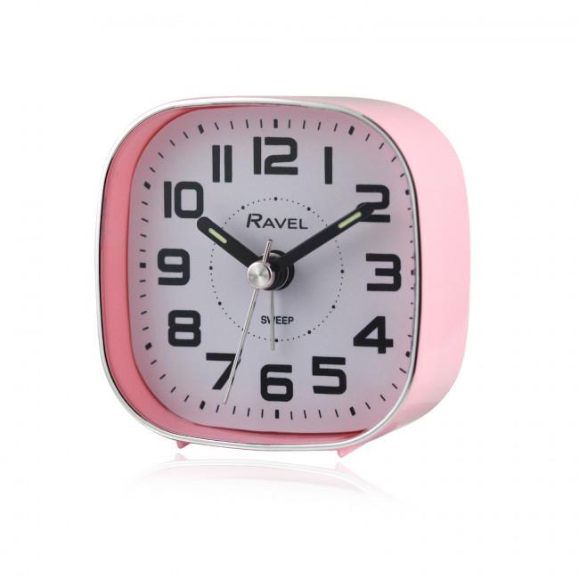 Ravel Petite Bedside Quartz Alarm Clock - Pink RC038.5