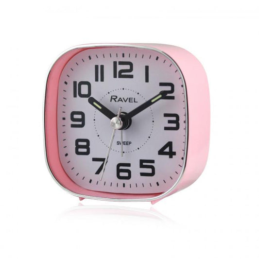 Ravel Petite Bedside Quartz Alarm Clock - Pink RC038.5