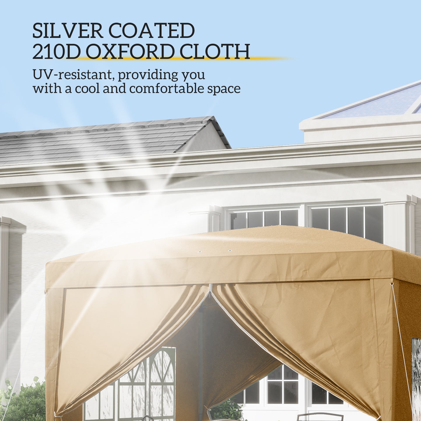 Outsunny 3x3(m) Pop Up Gazebo Party Tent Canopy Marquee with Storage Bag
