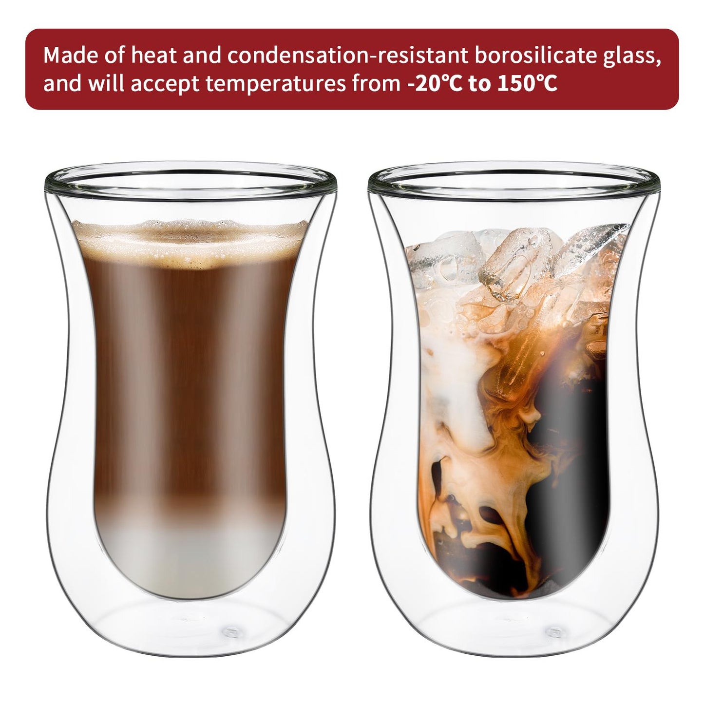 VINSANI DOUBLE WALL GLASSES CURVE 1010066