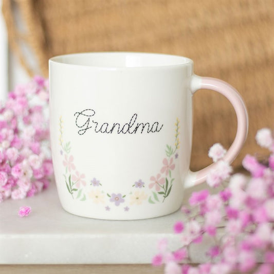 (C) Grandma Pastel Floral Mug