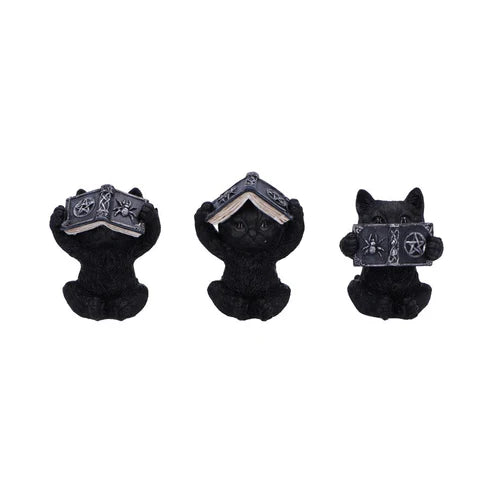 (A) Three Wise Spell Cats 8.5cm