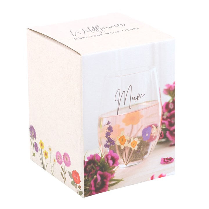 (C) Mum Wildflower Stemless Glass
