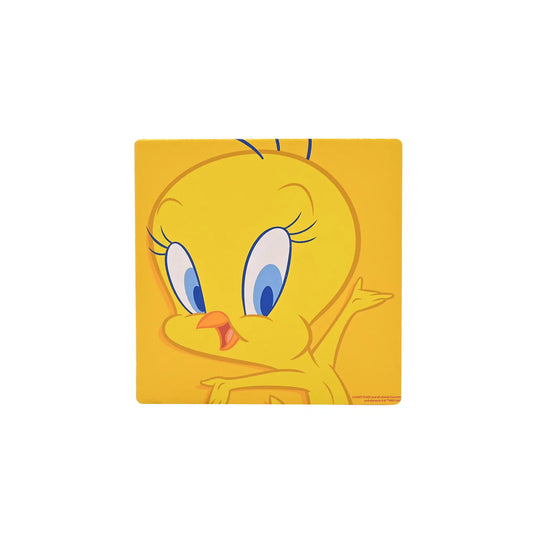 Warner Bros Looney Tunes Tweety Pie Ceramic & Cork Finish Square Coaster